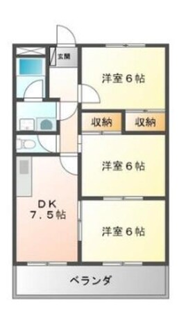 サザンフィールドの物件間取画像